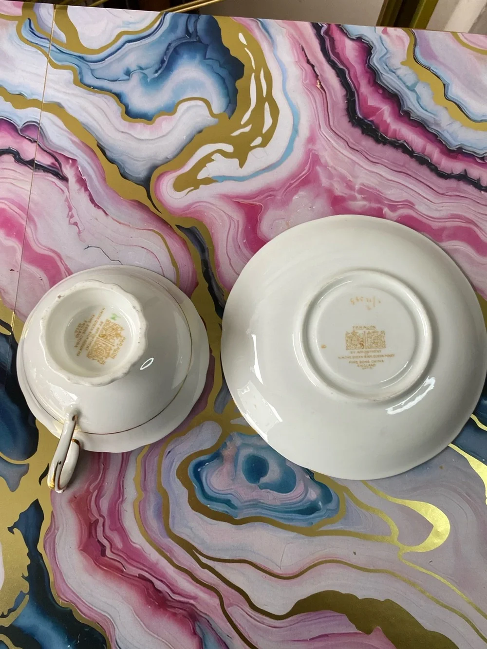 Vintage Paragon Pink Hydrangea Teacup Saucer Fine Bone China Double Warrant